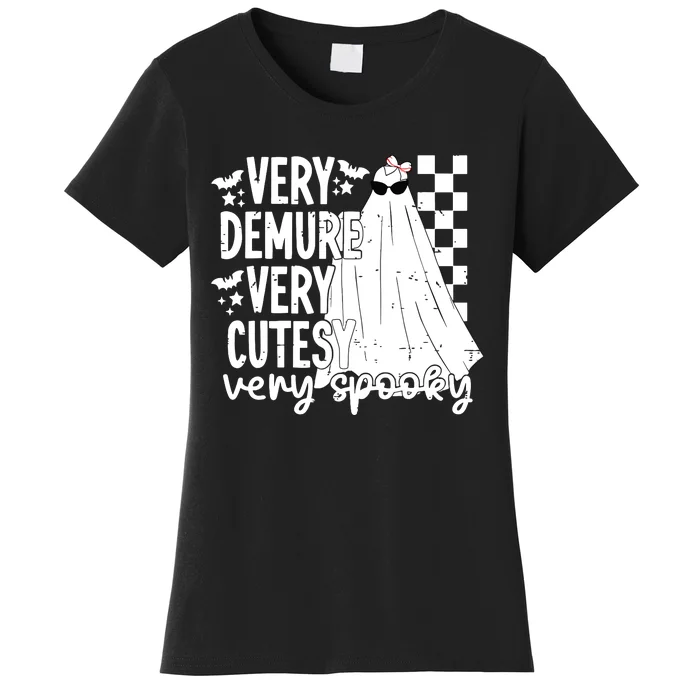 Cute Ghost Halloween Very Demure Very Cutesy Very Spooky Women's T-Shirt