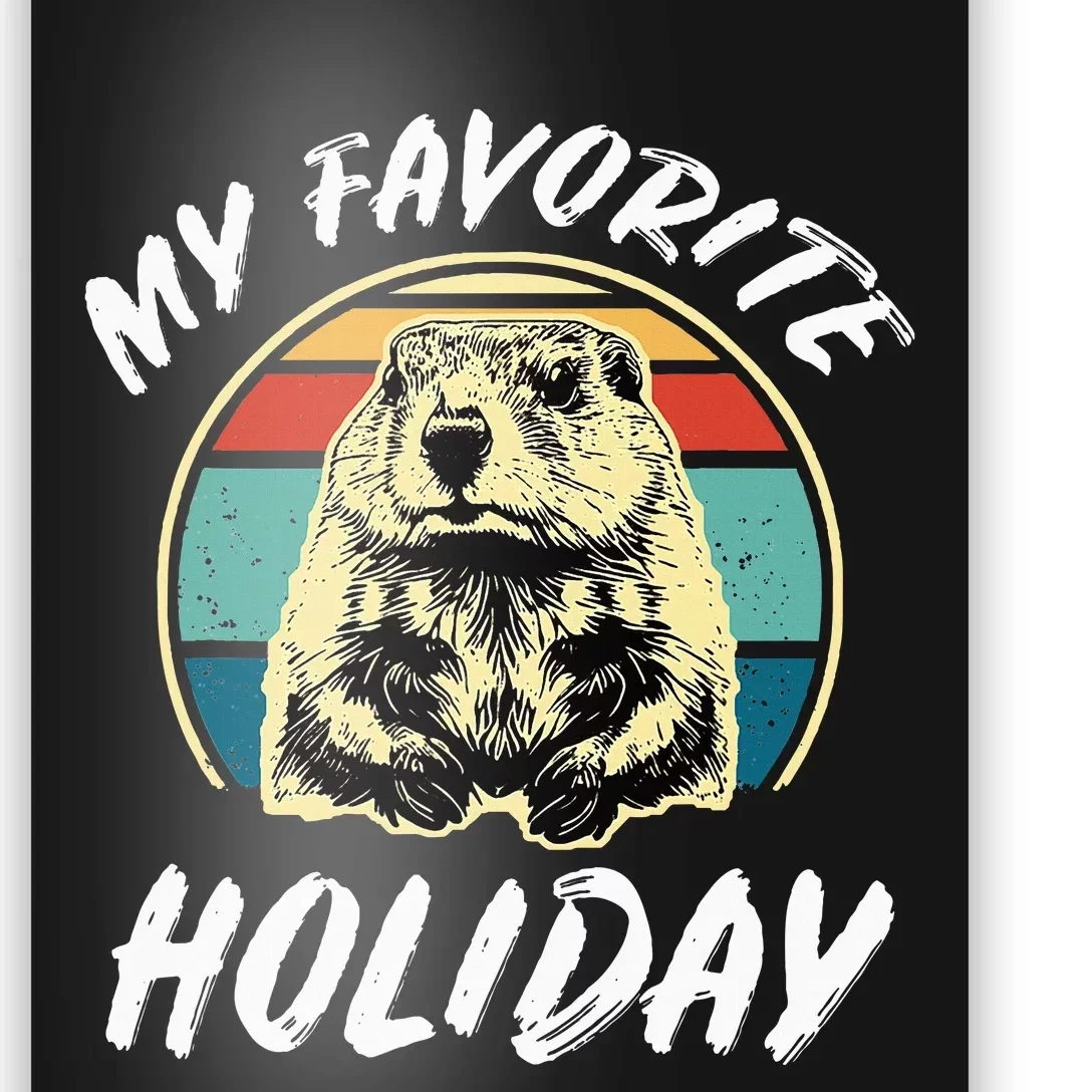 Cute Groundhog Holiday Poster