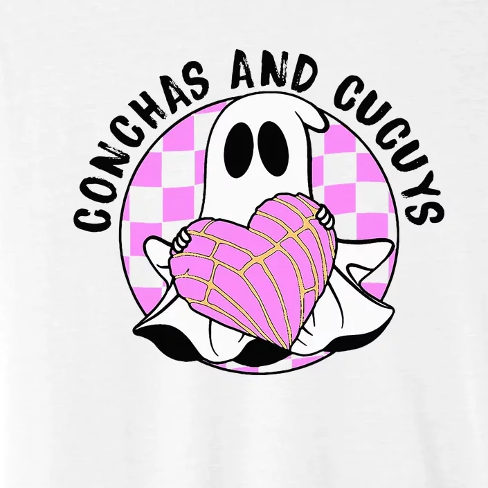 Cute Ghost Holding Pink Heart Halloween Conchas And Cucuys ChromaSoft Performance T-Shirt