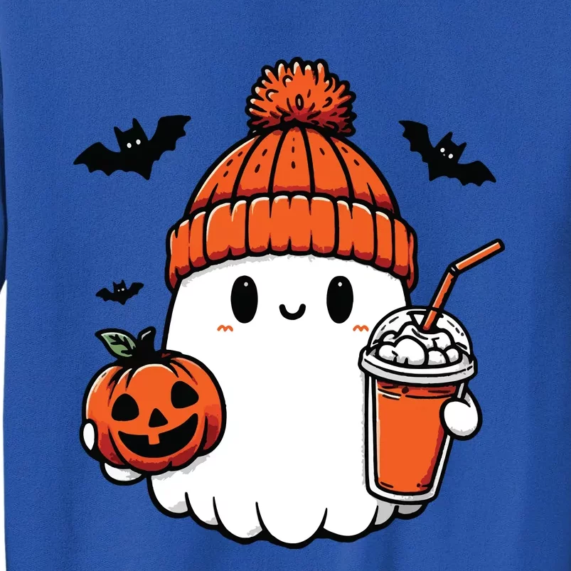 Cute Ghost Halloween Coffee Tall Sweatshirt