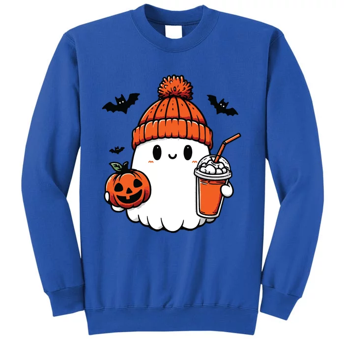 Cute Ghost Halloween Coffee Tall Sweatshirt