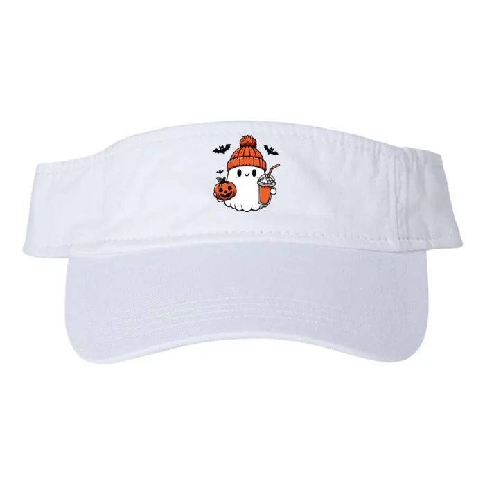 Cute Ghost Halloween Coffee Valucap Bio-Washed Visor