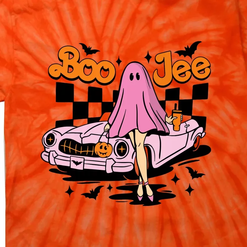 Cute Ghost Halloween Costume Boo Jee Spooky Season Gift Tie-Dye T-Shirt