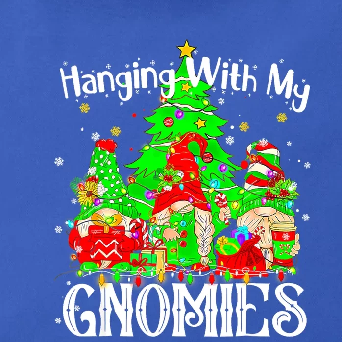 Cute Gnomes Hanging With My Gnomies Christmas Pajama Xmas Gift Zip Tote Bag