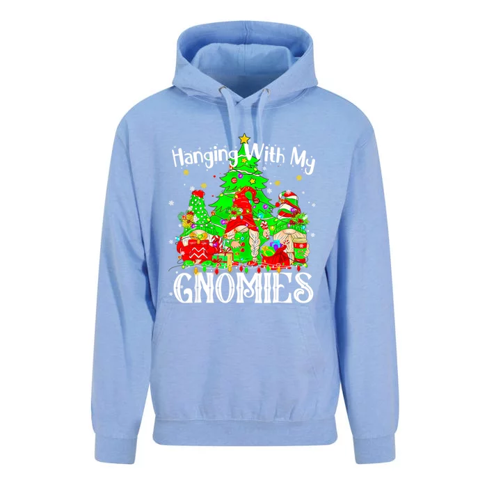 Cute Gnomes Hanging With My Gnomies Christmas Pajama Xmas Gift Unisex Surf Hoodie