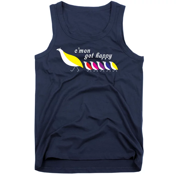 Cmon Get Happy Bird Vintage Retro Tank Top