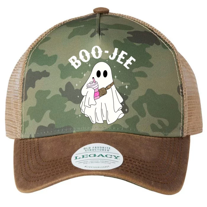 Cute Ghost Halloween Costume Boujee Boojee Spooky Season Cool Gift Legacy Tie Dye Trucker Hat