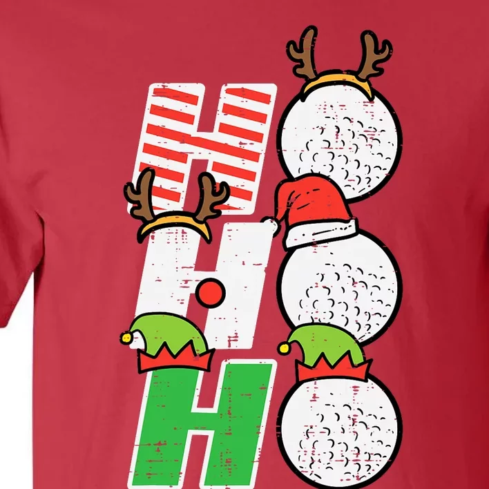 Christmas Golf Ho Ho Ho Funny Xmas Golfing Sports Golfer Tall T-Shirt