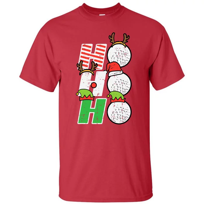 Christmas Golf Ho Ho Ho Funny Xmas Golfing Sports Golfer Tall T-Shirt