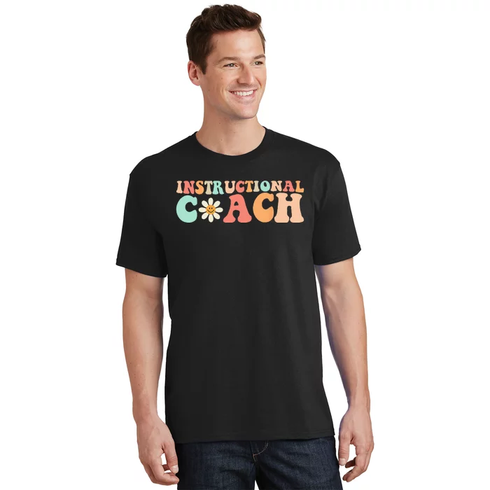 Cute Groovy Instructional Coach Crew Retro Back To School T-Shirt