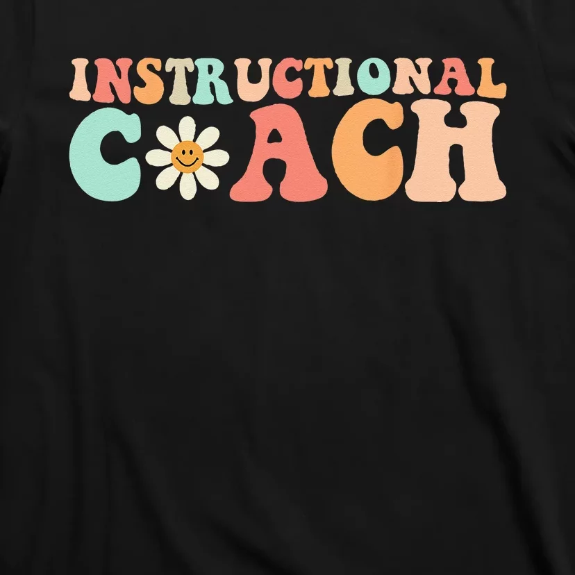 Cute Groovy Instructional Coach Crew Retro Back To School T-Shirt