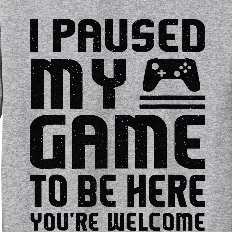 Cute Gamer I Paused My Game To Be Here You're Welcome Tall Sweatshirt