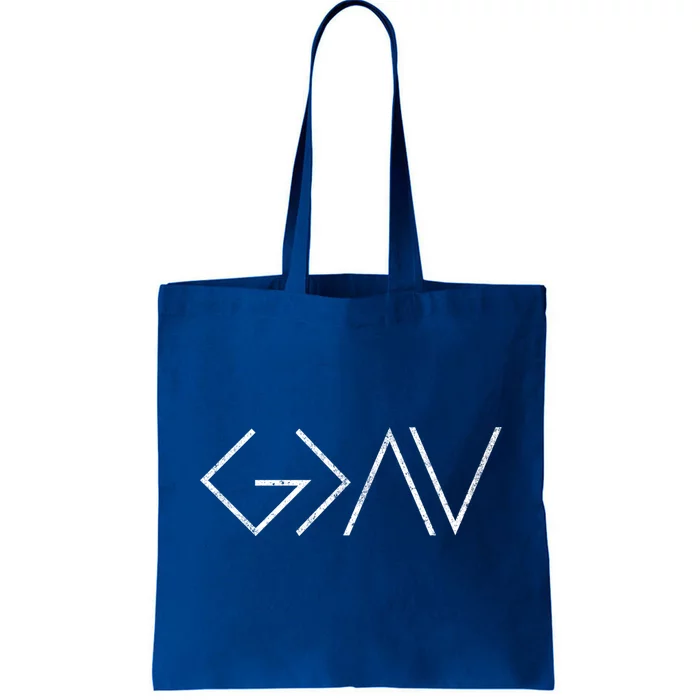 Christian God Is Greater Than The Highs And Lows Meaningful Gift Tote Bag