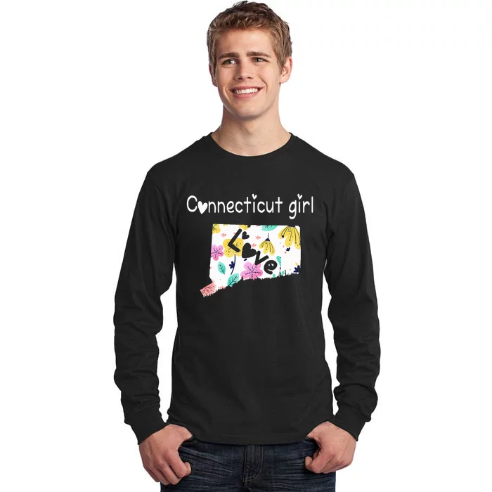 Connecticut Girl I Love Connecticut Home Tall Long Sleeve T-Shirt