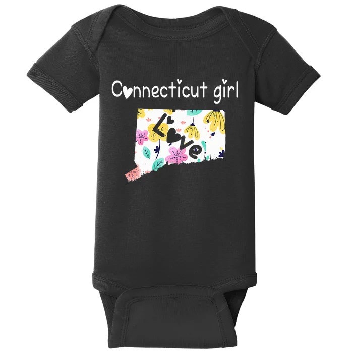 Connecticut Girl I Love Connecticut Home Baby Bodysuit