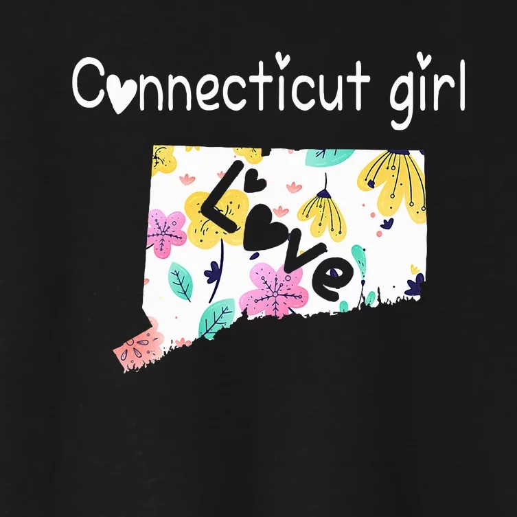 Connecticut Girl I Love Connecticut Home Women's Crop Top Tee