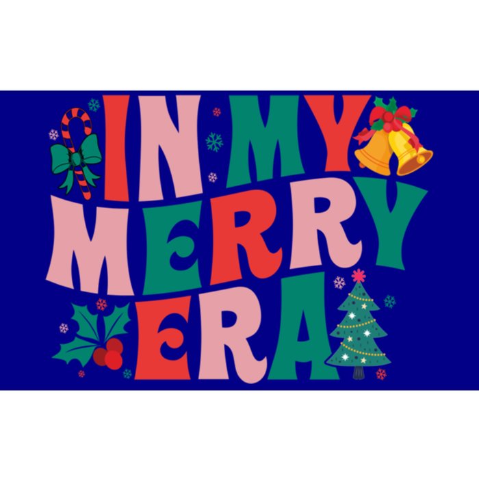 Christmas Gift In My Merry Era Cute Retro Xmas Holiday Gift Bumper Sticker