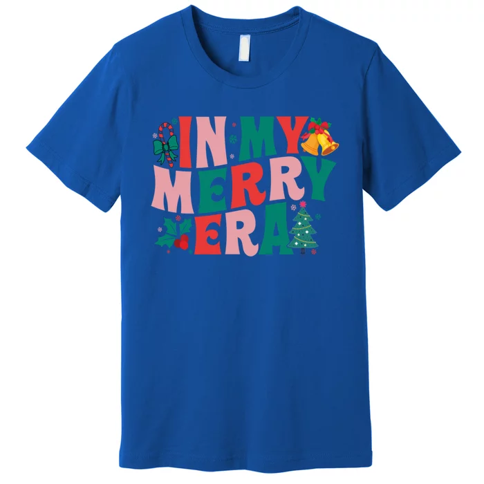 Christmas Gift In My Merry Era Cute Retro Xmas Holiday Gift Premium T-Shirt