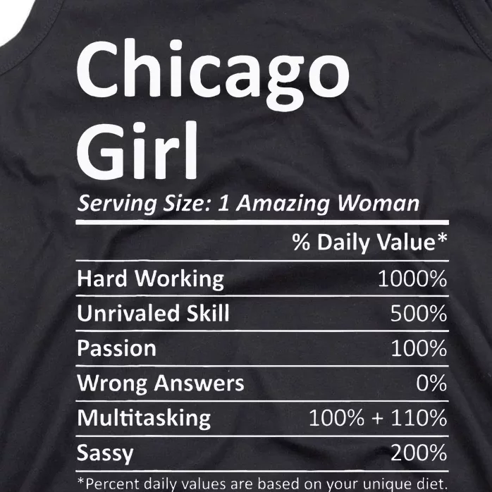 Chicago Girl Il Illinois Funny City Home Roots Usa Gift Tank Top