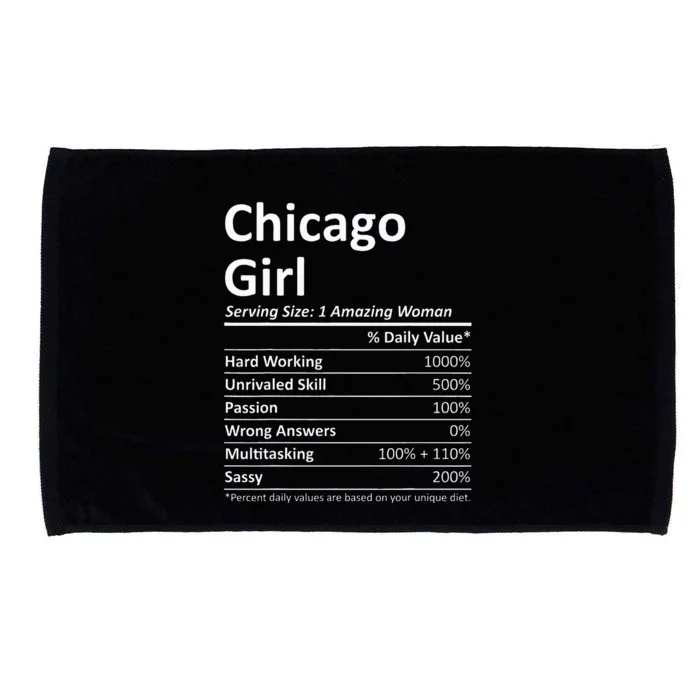 Chicago Girl Il Illinois Funny City Home Roots Usa Gift Microfiber Hand Towel