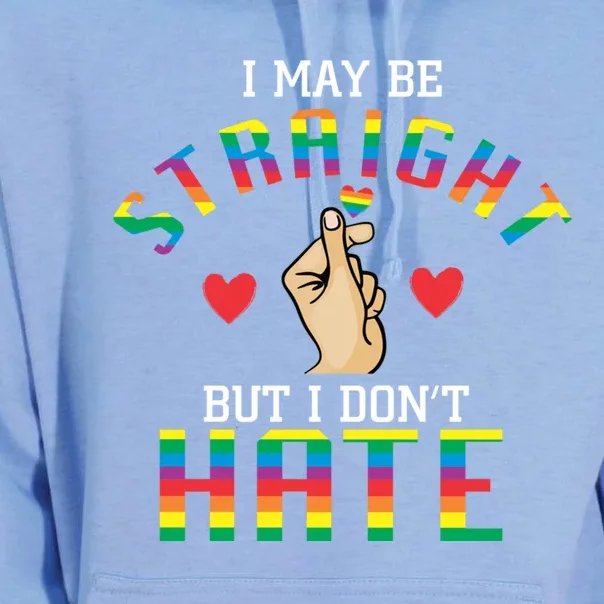 Cute Gay I May Be Straight But I Dont Hate Lgbtq Funny Gift Unisex Surf Hoodie