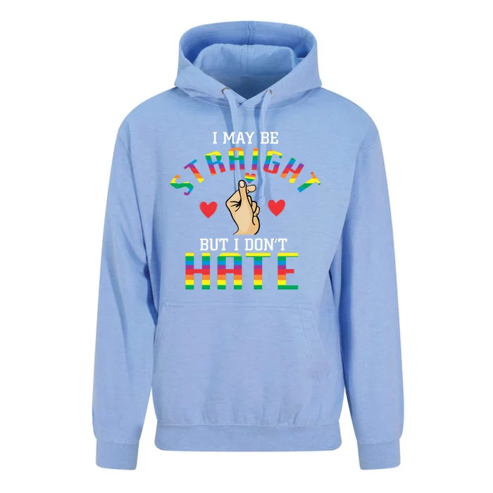 Cute Gay I May Be Straight But I Dont Hate Lgbtq Funny Gift Unisex Surf Hoodie