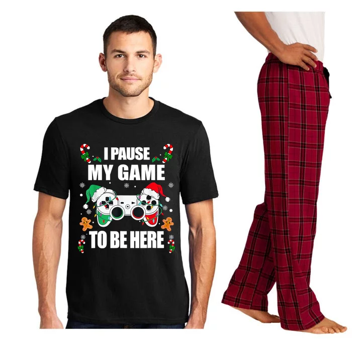 Christmas Gamer I Paused My Game To Be Here Video Gamer Xmas Meaningful Gift Pajama Set