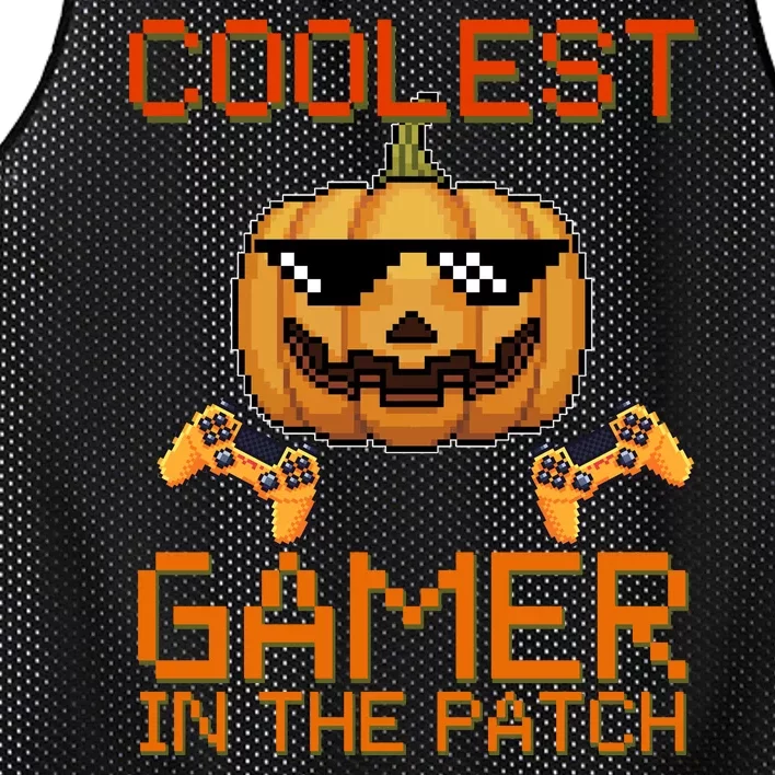 Coolest Gamer In The Patch Pumpkin Halloween Mesh Reversible Basketball Jersey Tank