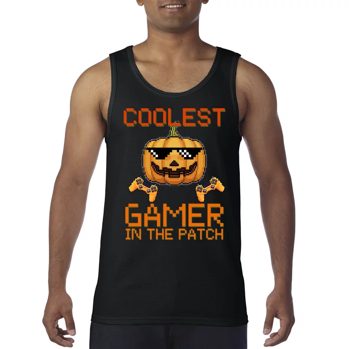 Coolest Gamer In The Patch Pumpkin Halloween Tank Top