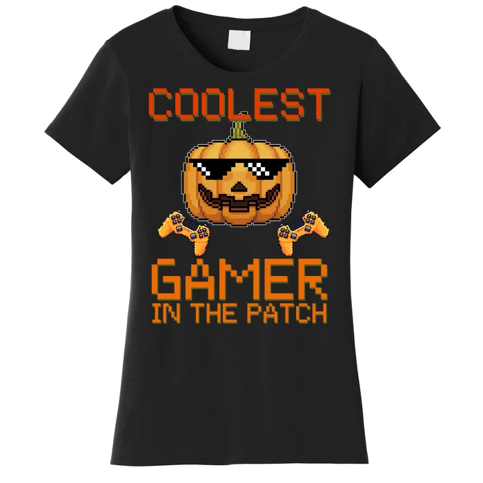 Coolest Gamer In The Patch Pumpkin Halloween Women's T-Shirt