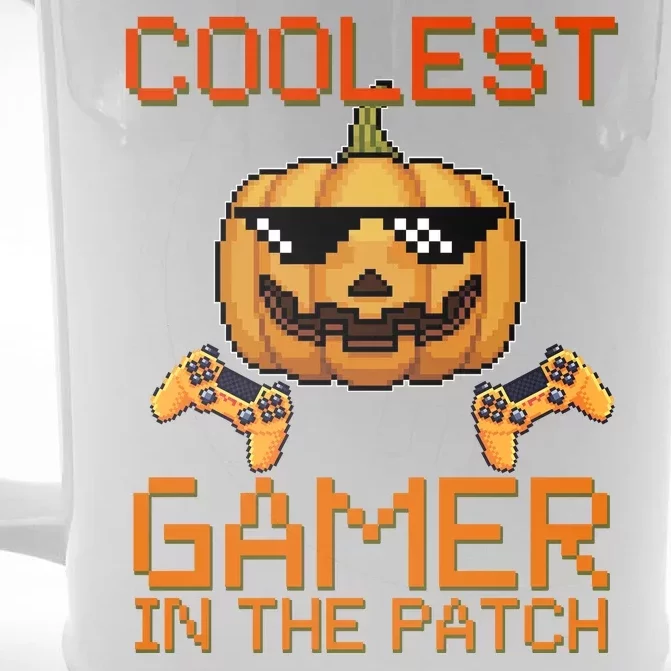 Coolest Gamer In The Patch Pumpkin Halloween Front & Back Beer Stein