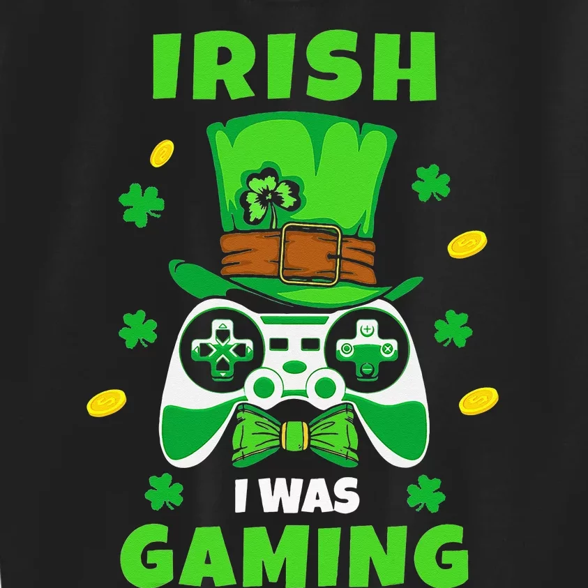 Cute Gamer Irish Games Funny Saint Patrick Day Kids Sweatshirt