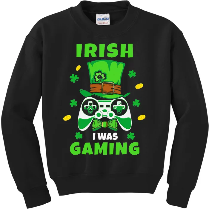 Cute Gamer Irish Games Funny Saint Patrick Day Kids Sweatshirt