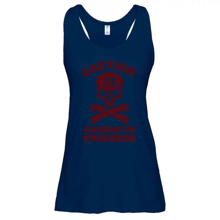 Caution Gaming In Progress Ladies Essential Flowy Tank