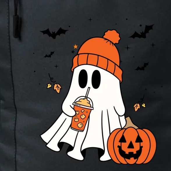 Cute Ghost Ing Funny Halloween Pumpkin Coffee Lover Gift Daily Commute Backpack