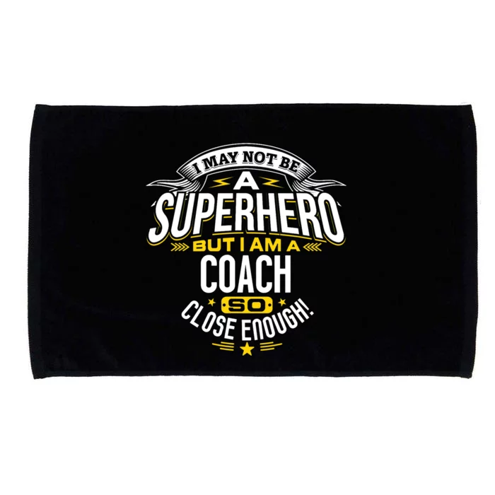 Coach Gift Idea Superhero Coach For Coaches Microfiber Hand Towel