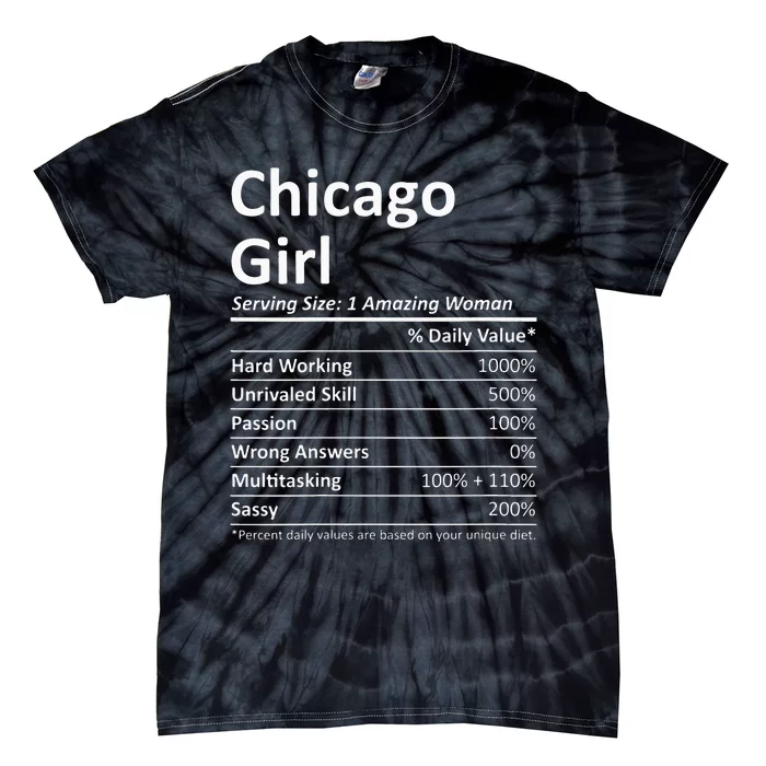 CHICAGO GIRL IL ILLINOIS Funny City Home Roots USA Gift Tie-Dye T-Shirt