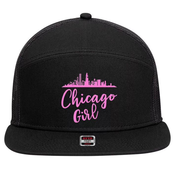 Chicago Girl Illinois State 7 Panel Mesh Trucker Snapback Hat