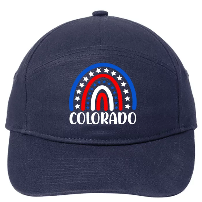 Colorado Gift I Love Colorado Usa Cute Gift 7-Panel Snapback Hat