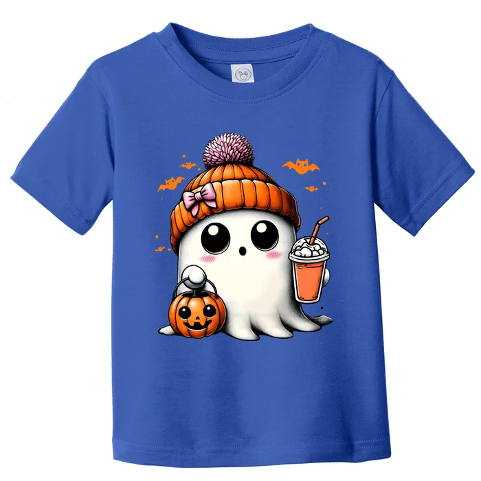 Cute Ghost Ing Coffee Halloween Ghost Ice Coffee Meaningful Gift Toddler T-Shirt