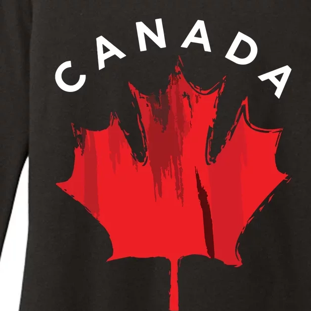 Canadian Gift Idea Maple Leaf Canada Womens CVC Long Sleeve Shirt