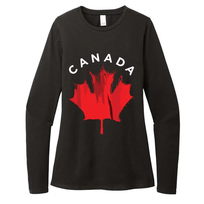 Canadian Gift Idea Maple Leaf Canada Womens CVC Long Sleeve Shirt