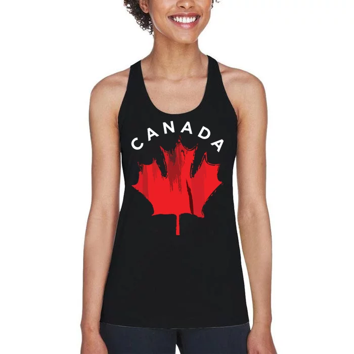 Canadian Gift Idea Maple Leaf Canada Women's Racerback Tank