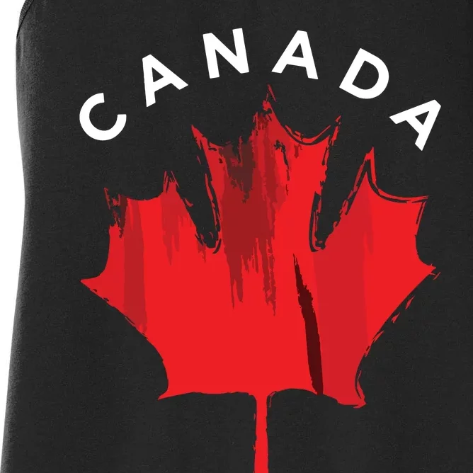 Canadian Gift Idea Maple Leaf Canada Women's Racerback Tank