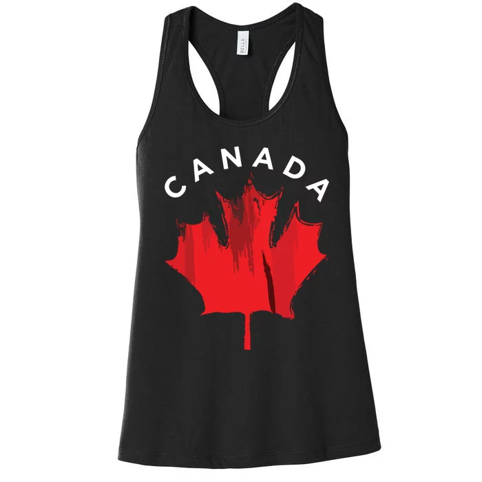 Canadian Gift Idea Maple Leaf Canada Women's Racerback Tank