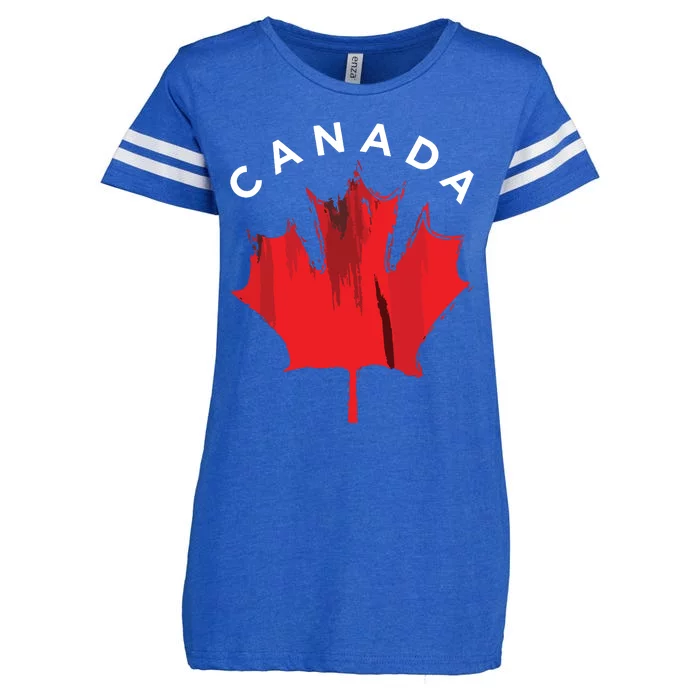 Canadian Gift Idea Maple Leaf Canada Enza Ladies Jersey Football T-Shirt