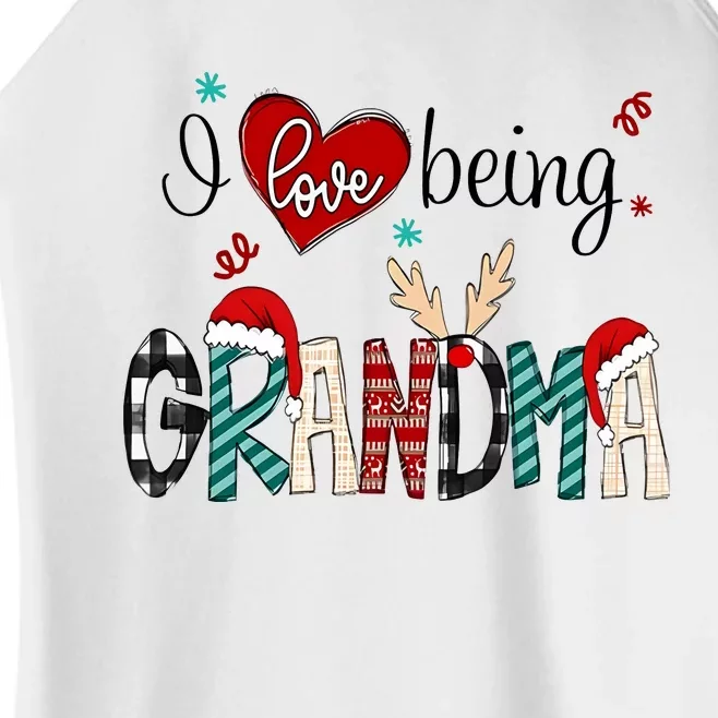 Christmas Grandma I Love Being Grandma Women’s Perfect Tri Rocker Tank