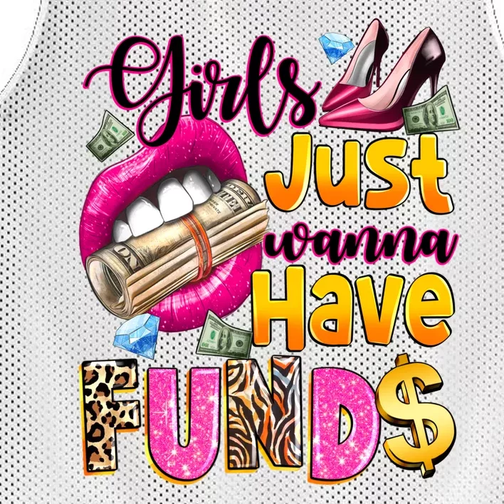 Cool Girl Just Wanna Have Funds Mesh Reversible Basketball Jersey Tank