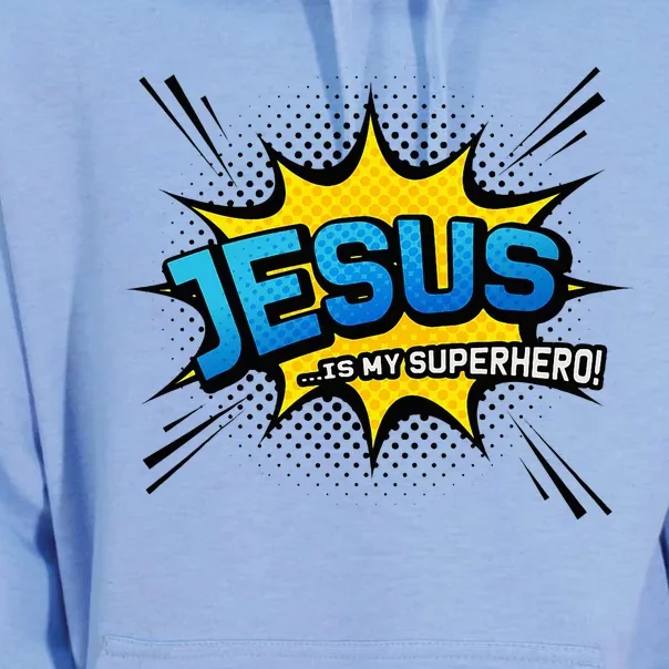 Christian Gift Jesus Is My Superhero Fun Comic Book Unisex Surf Hoodie