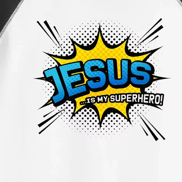 Christian Gift Jesus Is My Superhero Fun Comic Book Toddler Fine Jersey T-Shirt